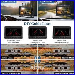 2 Solar Magnetic Wireless Backup Camera 7 HD Monitor Rear View System Kit