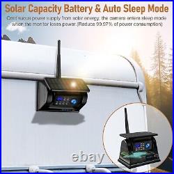 2 Solar Magnetic Wireless Backup Camera 9 HD Monitor Rear View Reverse System