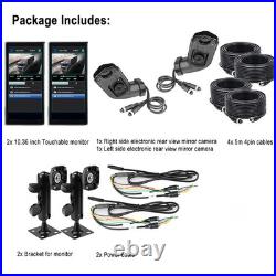 2ch 10.36 Monitor R L Side Electronic Rear View Mirror Camera truck/trailer/bus