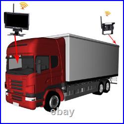 2x Wireless Backup Reverse Camera +7 HD Monitor for 12V-24V Truck Motorhome Bus
