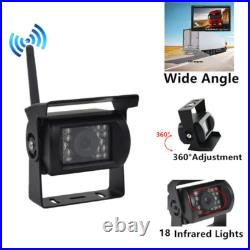 2x Wireless Rear View Backup Camera System with 7 LCD Monitor For RV Truck Lorry
