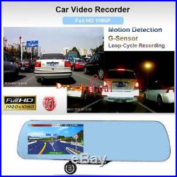 32GB Full HD1080P WIFI GPS Sat Nav Car DVR Rear View Mirror Monitor Camera W840