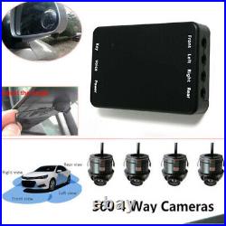 360° 9-30V Car Left/Right DVR Parking Panoramic View Rearview Camera + 4 Camera