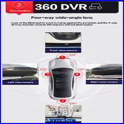 360° Bird View Panoramic 4 Camera SUV Car DVR Recording Parking Rear View Videos