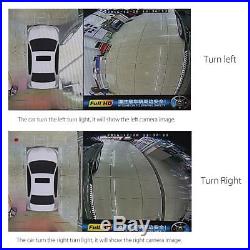 360° Bird View Panoramic Parking System 4 Camera Rear View Cam Car DVR Recording