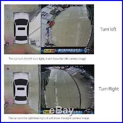 360° Bird View Panoramic System 4 Camera Car DVR Recording Rear View Parking Cam