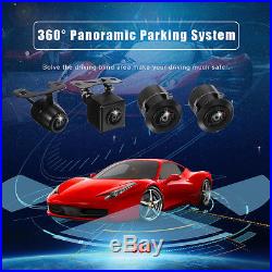 360° Car 4 Way HD Camera Rear Side Backup Front Bird View Parking System DVR Cam