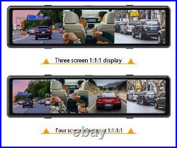 360 Degree Car Rearview Mirror Dash Cam 4 Channels Car Cameras 4K+1080P ADAS BDS