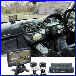 360° Panoramic Parking View Split Sreen System 4-Camera DVR+7'' Video Monitoring