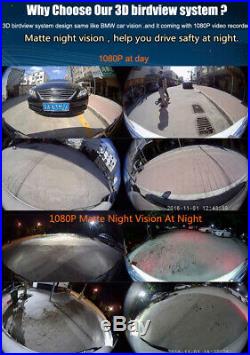360° View Panoramic Car Parking System 4x Night Vision Cameras + Remote Control