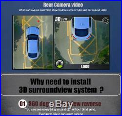 3D HD 360° Full Surrounding View Kit Panorama 4CH 1080P DVR Car Camera Recorder