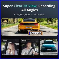 3K 4 Channel Dash Cam, 560° All-Sides View, Front and Rear Inside Car Camera 3K 4 Channel Dash Cam, 560° All-Sides View, Front and Rear Inside Car Camera