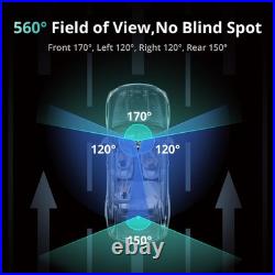 3K 4 Channel Dash Cam, 560° All-Sides View, Front and Rear Inside Car Camera 3K 4 Channel Dash Cam, 560° All-Sides View, Front and Rear Inside Car Camera
