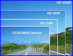 4CH 9 IPS DVR Monitor System 4x HD 1080P RV Truck Rear View Backup Camera Kit