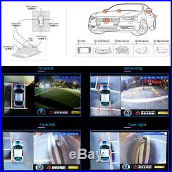 4CH HD Seam 360° Bird View Panorama System Car DVR Recording Rear View Camera