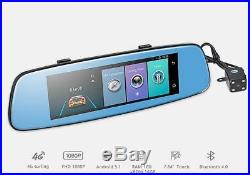 4G 1080P ADAS Car DVR Rear View Mirror Camera Android 5.1 Dual lens WIFI GPS 16G