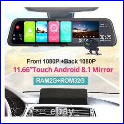 4G Smart car backup mirror DVR dash camera GPS Navigator Rearview Android Mirror