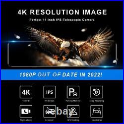 4K HD Rearview Mirror Car DVR Dual Dash Cam Camera Front Rear Video Recorder