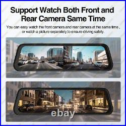 4K Mirror Dash Cam Carplay Android Auto Wireless Smart Rearview Backup Cam US