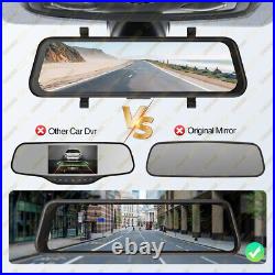 4K Mirror Dash Cam Carplay Android Auto Wireless Smart Rearview Backup Cam US