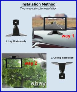 4K RV Backup Camera System 9 Monitor for Truck Bus Rear Side View DVR Recording