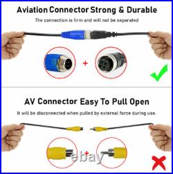 4K RV Backup Camera System 9 Monitor for Truck Bus Rear Side View DVR Recording