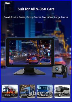 4K RV Backup Camera System 9 Monitor for Truck Bus Rear Side View DVR Recording