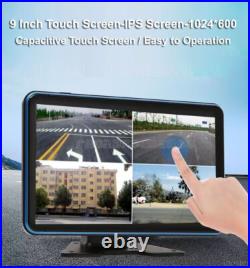 4K RV Backup Camera System 9 Monitor for Truck Bus Side Side View DVR Recording 4K RV Backup Camera System 9 Monitor for Truck Bus Side Side View DVR Recording