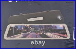 4K Rear View Mirror Dash Camera with Backup Camera 64GB TF Night Vision WiFi App