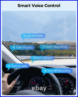 4K Rear View Mirror Dual Camera WIFI6 GPS 1080P Parking Monitor G-Sensor 64GB TF