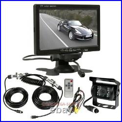 4Pin DC9V-35V Reversing Camera System with 7 Monitor+25m Cable for Caravan Semi