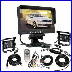 4Pin Reversing Camera System with 7 LED Monitor+CCD Camera+25m Trailer Cable