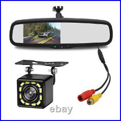 4.3 170° Reversing Auto Dimming Car Rear View Mirror Monitor with12 LED Camera