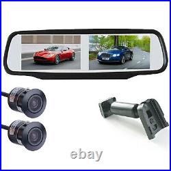 4.3 4 Channel Mirror Monitor 2 Flush Mount Backup Camera for Rear View Parking