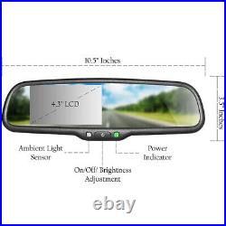 4.3 Car Rear View Mirror Monitor With Roof Reverse Camera for Mercedes Benz