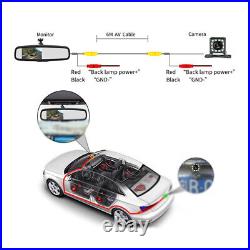 4.3 Car SUV Dimming Rear View Mirror Monitor with LED Camera 170° Night Vision US
