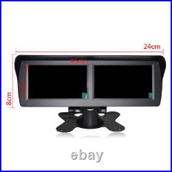4.3 LCD Monitor+Backup Camera+Bracket Dual Screen Split Display Reverse Image