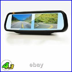 4.3 LCD Monitor Dual Screen Split+ 2 Car Front Side View Reverse Cameras System