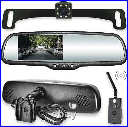 4.3 LCD Rear View Mirror with Wireless Transmitter + 170° LED Backup Camera Kit