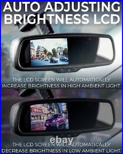 4.3 LCD Rear View Mirror with Wireless Transmitter + 170° LED Backup Camera Kit