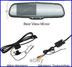 4.3 LCD Rear View Mirror with Wireless Transmitter + 170° LED Backup Camera Kit