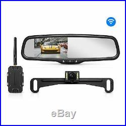 4.3 LCD Wireless Car Rear View Mirror Monitor OEM + Night Vision Backup Camera