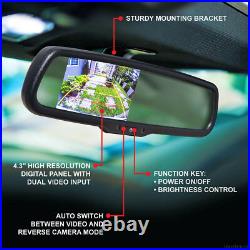 4.3'' Mirror Monitor Reversing Backup HD Camera For Chevy Express Van GMC Savana