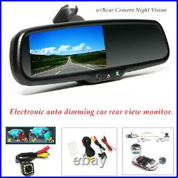 4.3 Reversing Car Dimming Rear View Mirror Monitors Rear Camera Night Vision