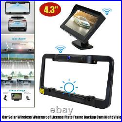 4.3 Solar Digital Wireless Backup Camera Rear View Reverse Parking System Kit