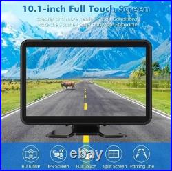 4 CAM HD 10.1 Wired Backup Camera DASH DVR System, Touch Screen Truck RV Bus