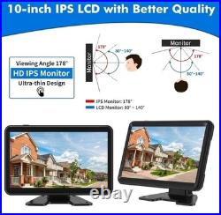 4 CAM HD 10.1 Wired Backup Camera DASH DVR System, Touch Screen Truck RV Bus