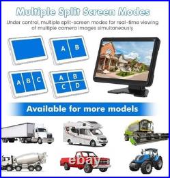 4 CAM HD 10.1 Wired Backup Camera DASH DVR System, Touch Screen Truck RV Bus