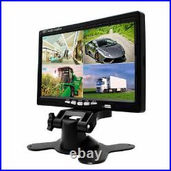 4 CH 7 Monitor Truck Tractor Reversing Security SYSTEM 4x Rear View Camera Kit