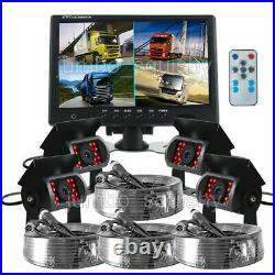 4 CH 9 Car Monitor Truck Offroad Reversing Security System Rearview Camera Kit